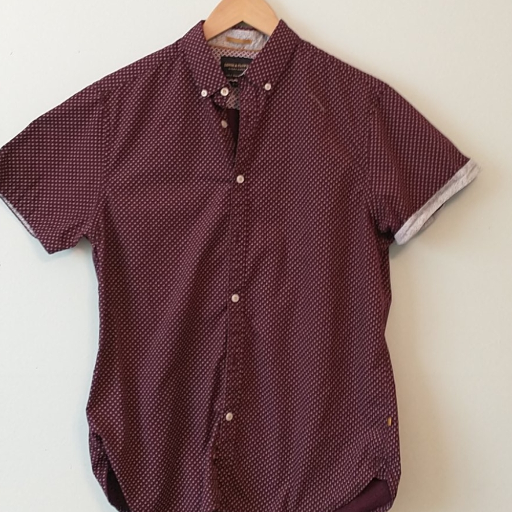 Denim & Flower Short Sleeved Button Down Shirt